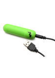 Bang! 28X Glow in The Dark Rechargeable Silicone Cock Ring with Remote Control - Green