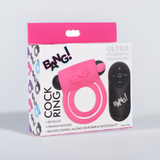 Bang - Silicone Cock Ring and Bullet With Remote Control - Pink