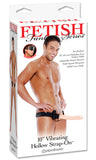 Fetish Fantasy Series 10" Vibrating Hollow Strap-on - Flesh