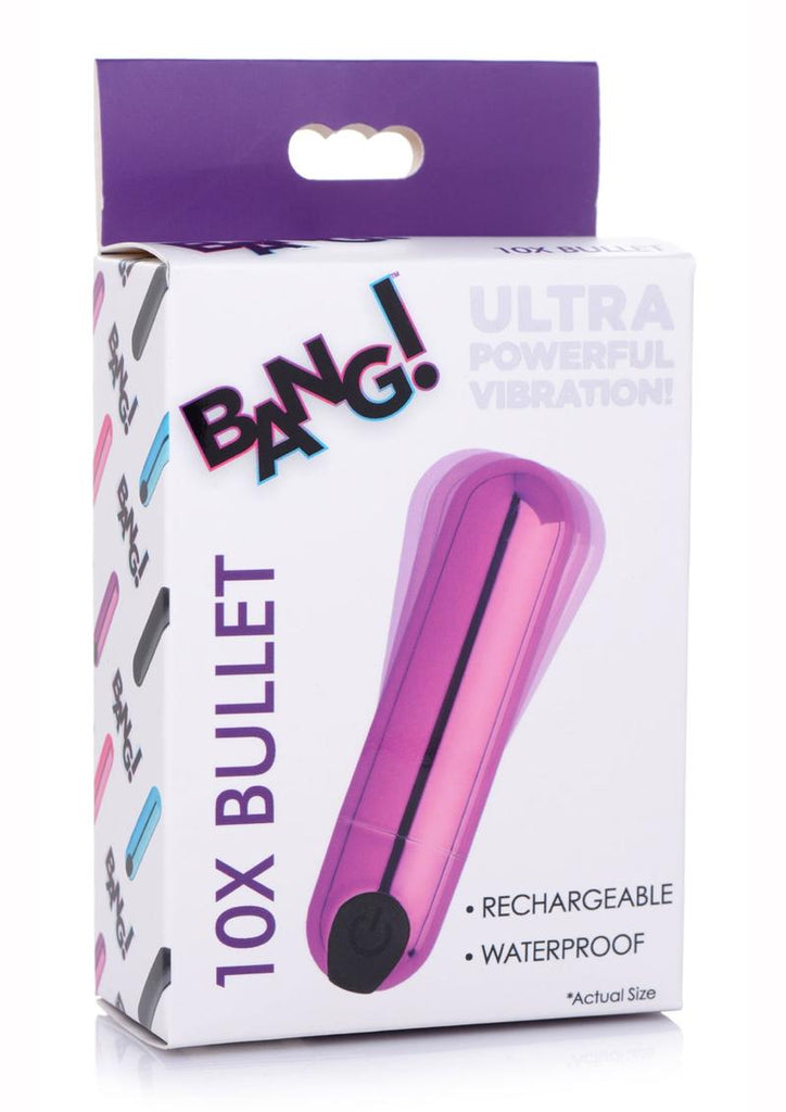 Bang! 10X Vibrating Metallic Rechargeable Bullet Vibrator - Purple Exotic Zone Shop Bang! 10X Vibrating Metallic Rechargeable Bullet Vibrator - Purple Exotic Zone Shop