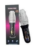 The Male Rose Rechargeable Rotating Masturbator - Black/Clear