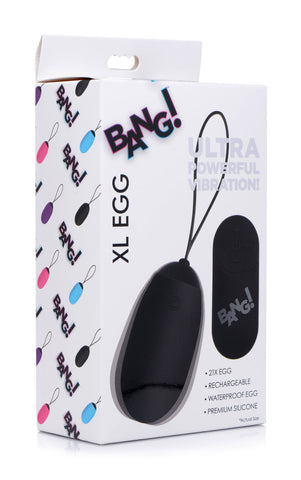 Bang XL Silicone Vibrating Egg - Black