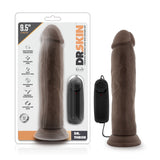 Dr. Skin - Dr. Throb - 9.5 Inch Vibrating Realistic Cock With Suction Cup - Chocolate