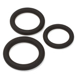 Pro Sensual Silicone Cock Ring 3 Pack - Black