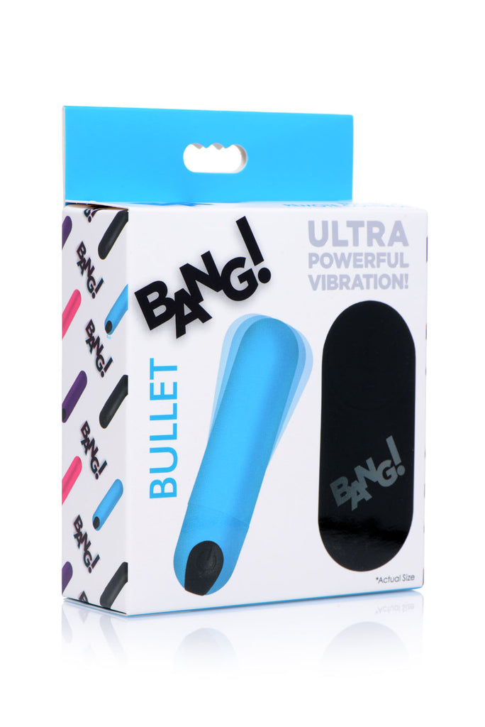 Bang Vibrating Bullet With Remote Control - Blue Exotic Zone Shop Bang Vibrating Bullet With Remote Control - Blue Exotic Zone Shop