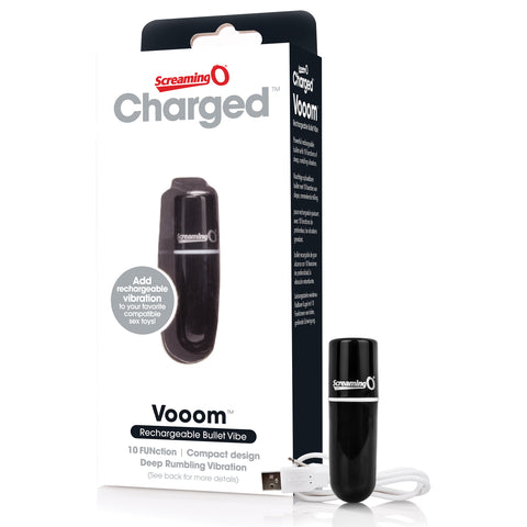 Charged Vooom Rechargeable Bullet Vibe - Black