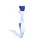 The 9's First Glass Kitty Love Butt Plug - Blue