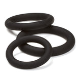 Pro Sensual Silicone Cock Ring 3 Pack - Black